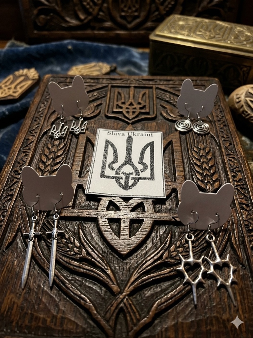 4pc Ukraine Earring Bundle Set